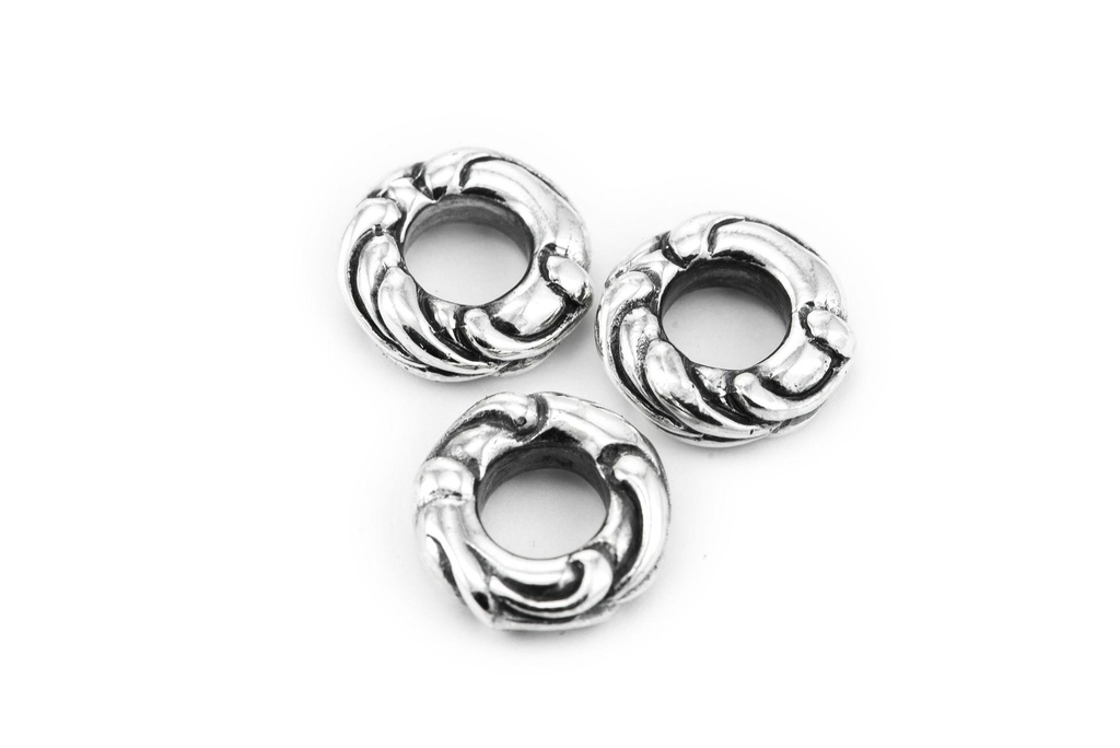 Haar- & Bartperle ACORN aus 925 Silber – Ø 10 mm Schmuckperle mit Eichelmotiv für Zöpfe & Locken