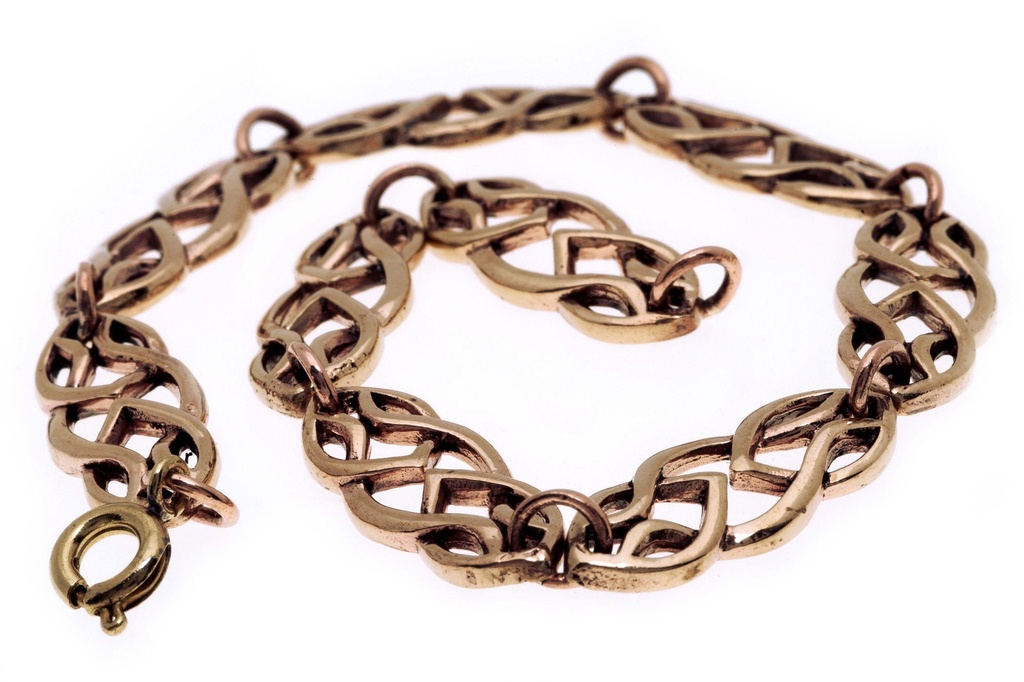Keltische Armkette RIGA aus Bronze – 18,5 cm filigranes Schmuckstück mit keltischen Symbolen