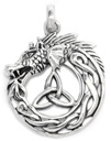 Keltischer Drachen-Anhänger BRAÍGH aus 925er Silber – Symbol für Schutz und Stärke (3,2 cm)