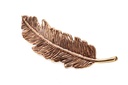 Bronze-Fibel TARA – 9,3 cm große Gewandbrosche in Federform