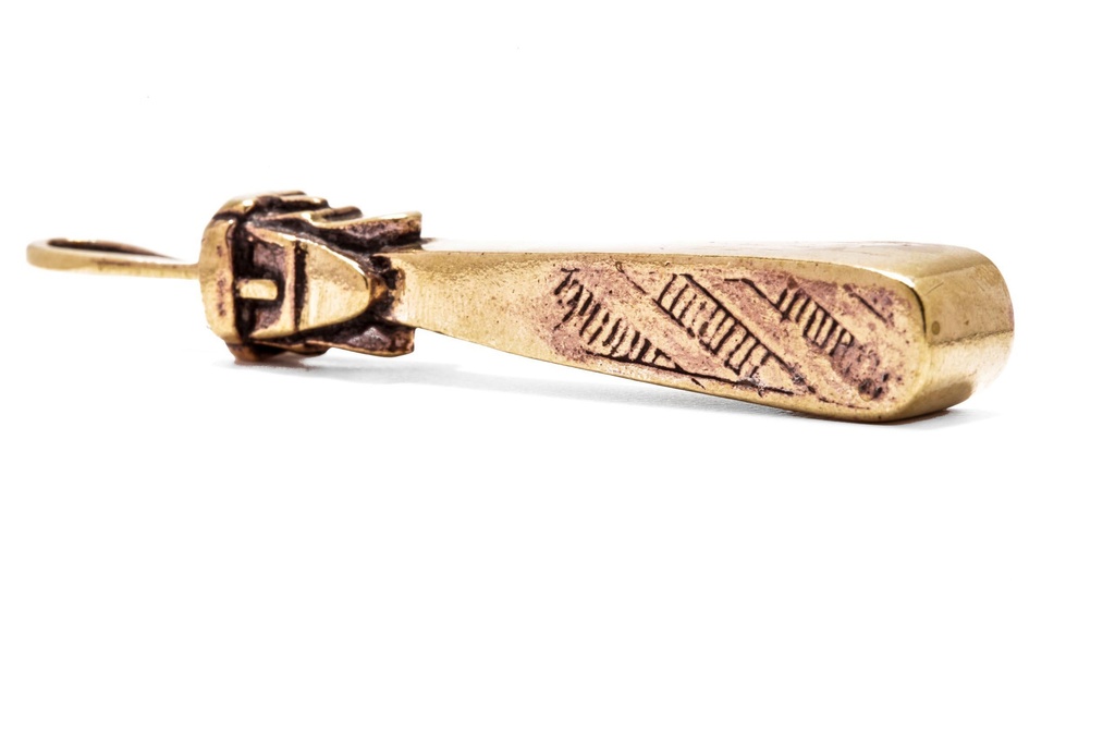 Großer Schmuck Anhänger SWIATOWID 6,5 cm – Slawischer Götteramulett aus Bronze