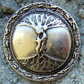 Celtic Tree of Life Zierbeschlag in Silberoptik – Keltischer Weltenbaum Ø 40 mm