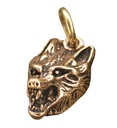 Wolfskopf-Anhänger VUK aus Bronze – Symbol für Freiheit und Instinkt (2,7 cm)