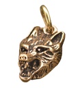 Wolfskopf-Anhänger VUK aus Bronze – Symbol für Freiheit und Instinkt (2,7 cm)