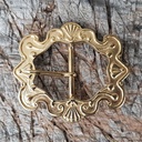 Bukanier Gürtelschließe goldfarben – Prunkvolle 4 cm Piratenschnalle im Barockstil