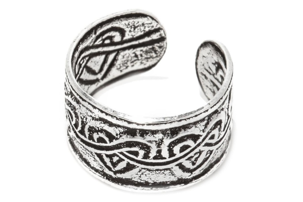 Celtic Ohrklemme ZORI aus 925 Silber – 5 mm Ohr-Clip mit keltischem Herz-Knoten