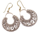Ohrhänger Thrina aus Bronze – Wikinger Ohrschmuck mit filigranem Ornament 4,7 cm