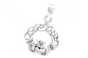 Schmuck Anhänger Claddagh 2,8 cm – Silber 925 – Irisches Amulett für Freundschaft & Liebe