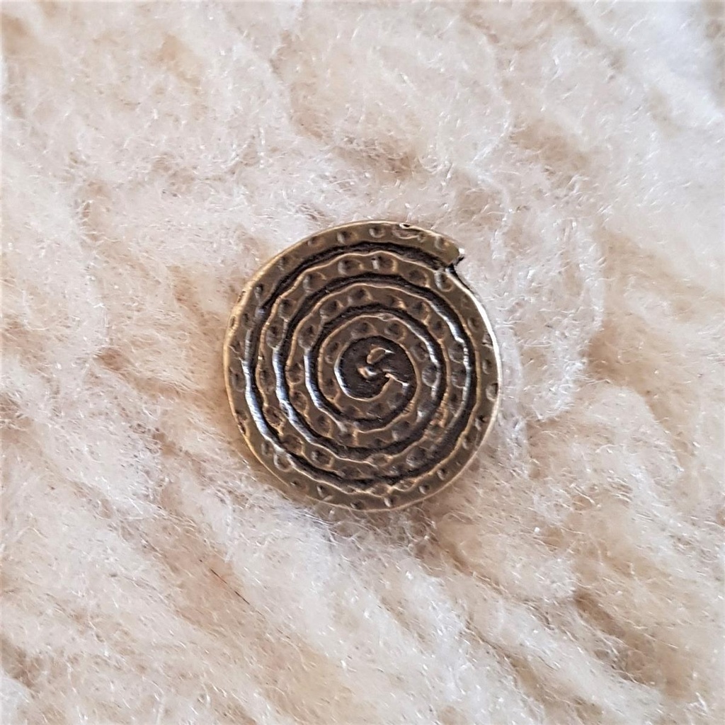 [N-314G-2] Spiralplatte, groß, messingfarbener Beschlag