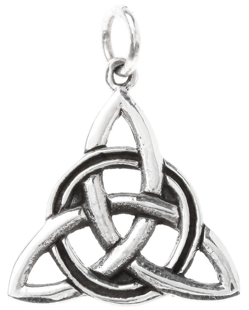 ALECIA – Keltischer Knoten Dreiheit aus Silber 925 (2,5 cm) 