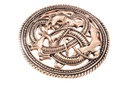 Wikinger Fibel Brosche "Fire Dragon" aus Bronze – Drachenmotiv im Urnes-Stil 5 cm