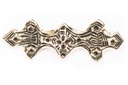 Wikinger Fibel Brosche "Gleicharmfibel" aus Bronze – Große Gewandschließe 7 cm