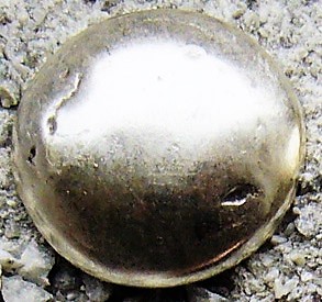 Rüstungsniete LUND silberfarben – 23 mm Halbkugel-Beschlag mit 1 Nietstift für Gewandung & Rüstung