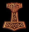 Thorshammer Anhänger STEINTHOR aus Bronze – Mjölnir Wikinger Amulett 3,4 cm