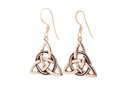 ALECIA Ohrringe aus Bronze – Keltische Ohrhänger mit Taliesins Knoten 3,4 cm