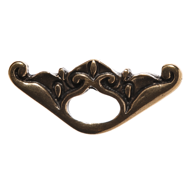 Befestigungsöse altmessingfarben – Mittelalterlicher Beschlag für Gürtel, Taschen & Gewandungen 