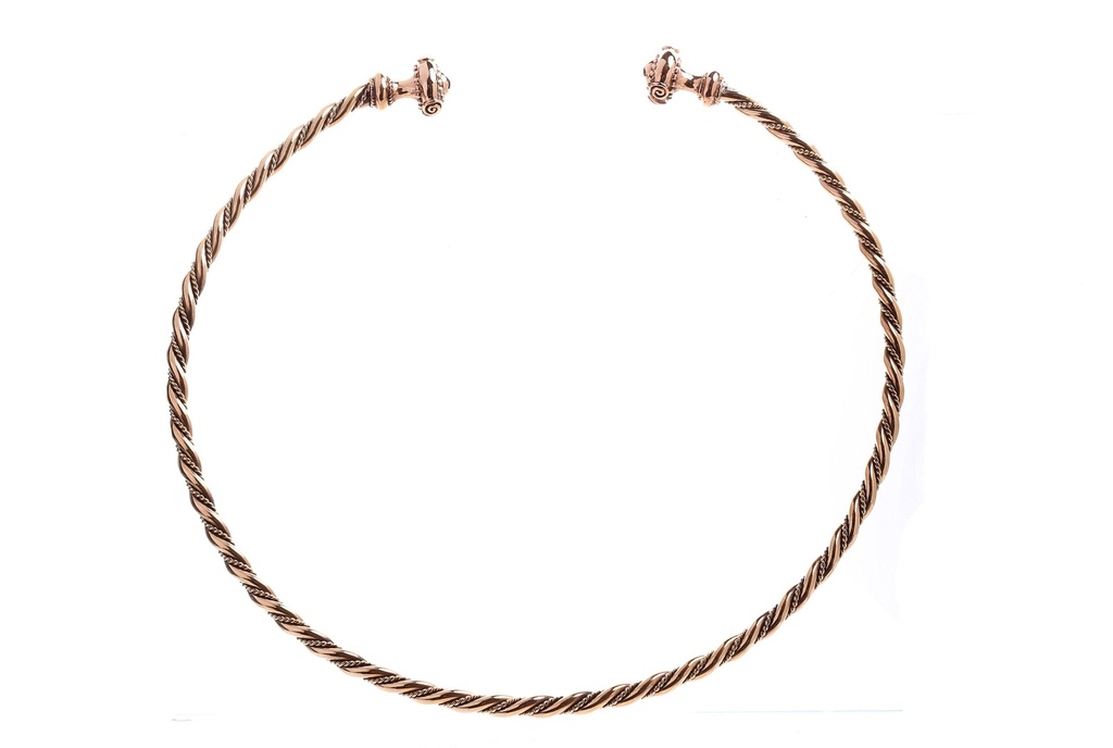 TRISTAN Halsreif aus Bronze – Keltischer Torques Männer Schmuck Ø 14,5 cm