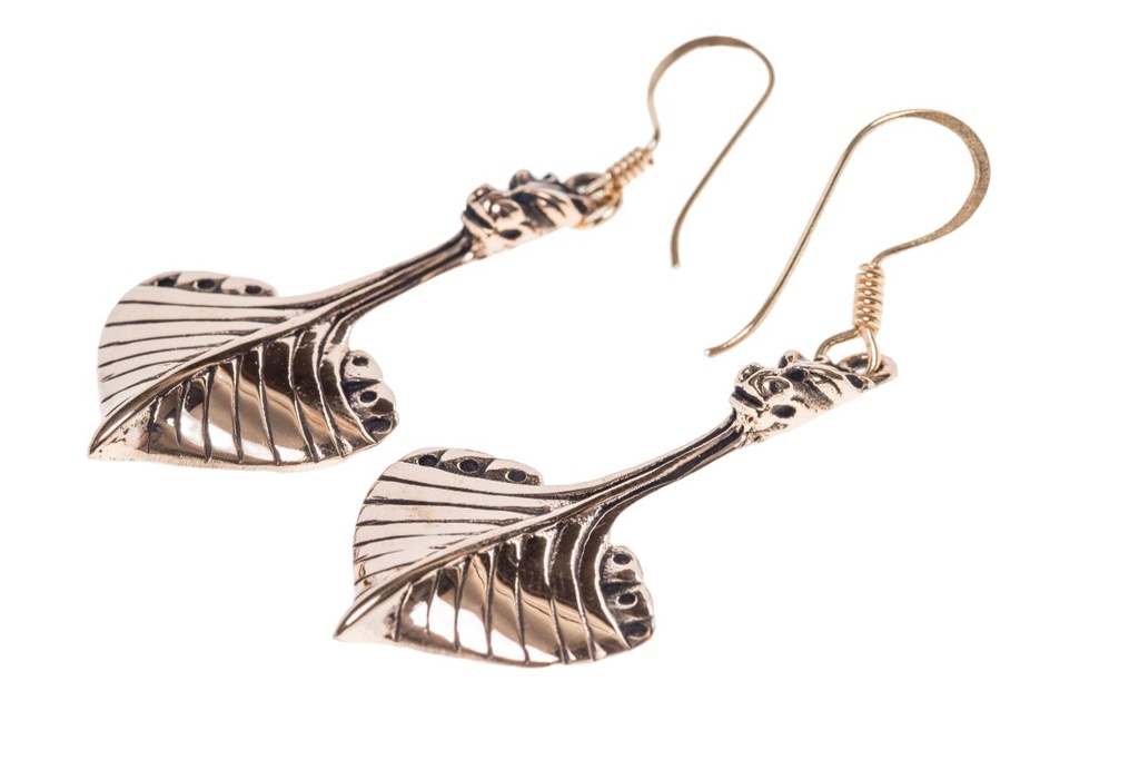 Ohrhänger Danar Drachenboote aus Bronze – Wikinger Ohrringe 5,1 cm maritimer Schmuck