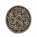 keltischer Rabenkreis, altmessingfarbener Beschlag