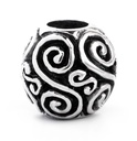 ALDIS Bartperle aus Silber – Wikinger Haarperle mit Spiralornament 1,1 cm