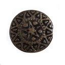 Wikinger Knopf Nordstern altmessing – 15 mm Symbolknopf für Mittelalter Tunika & Hemd