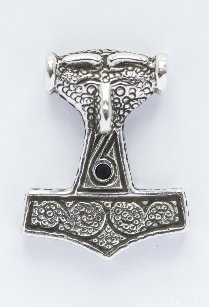 Großer Schmuck Anhänger THORKAN 3,5 cm – Thorshammer Mjölnir aus Silber 925