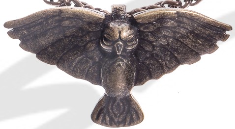 Anhänger Keltische Eule – Altmessingfarbener Talisman der Weisheit 45 mm