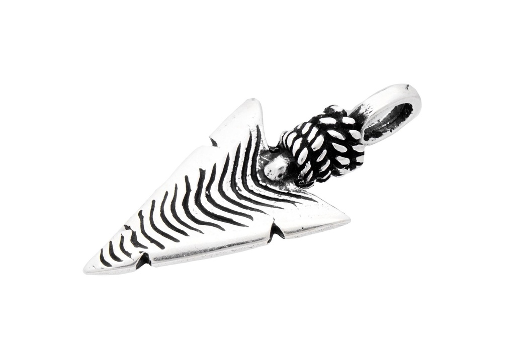 Anhänger SNORRI Pfeilspitze aus Silber – Wikinger Amulett 3,7 cm