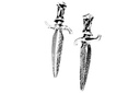 Ohrstecker Icona aus Silber – Kleine Dolch-Ohrringe 925er Mittelalter Schmuck 1,3 cm