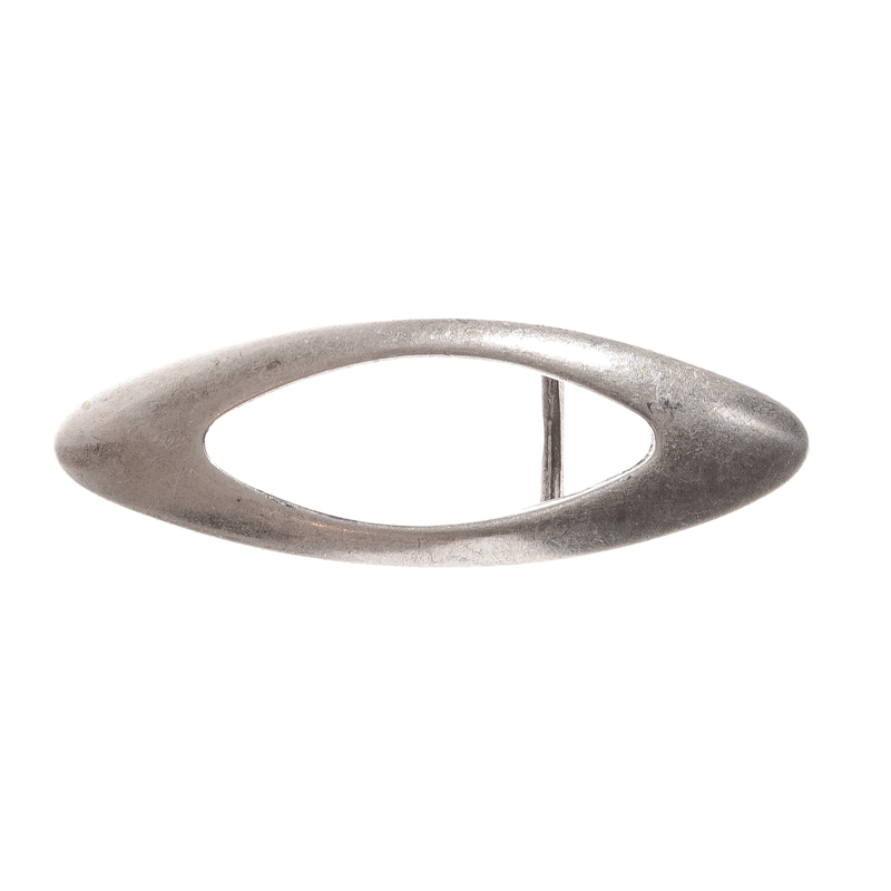 Gürtelschließe „Eclipse“ in Silberoptik – Ovale Schnalle für 2 cm Riemen