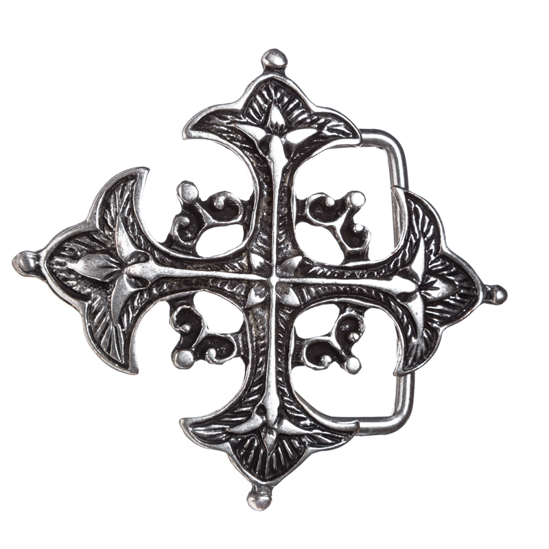 ARTUS, Lilienkreuz, Musketier-Schließe, silberfarben