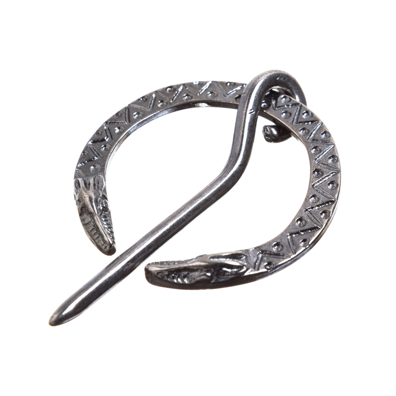 [32882] Wikinger Gewand-Fibel LOKI, eisenfarben