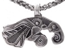 Rabe Hugin Anhänger silberfarben – Odins Gedanke als Symbolschmuck aus Zamak