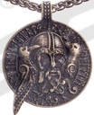 Odin Anhänger altmessingfarben – Mit Hugin, Munin & Triskele aus Zamak