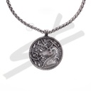 Halskette keltisches Einhorn, silberfarben