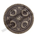 Breastplate Gürtelschließe messingfarben – große Schildform-Schließe für 4 cm Gürtel