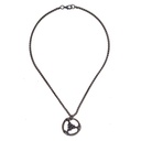 Halskette TRIS – Altmessingfarbene Kette mit keltischem Knotenanhänger im Triskel-Design 