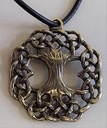 Lebensbaum-Knoten Anhänger messingfarben – Symbolschmuck aus Zamak im keltischen Stil