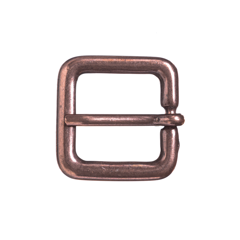 Gürtelschließe Jiline kupferfarben – 2 cm rechteckige Schließe für schmale Gürtel im Mittelalter- und LARP-Stil