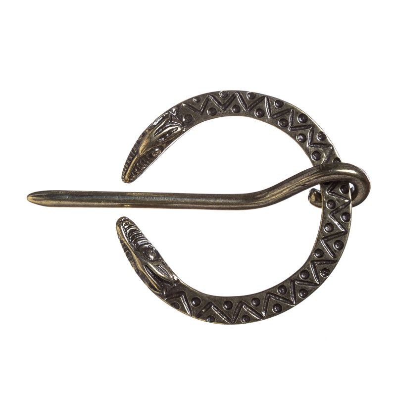 Wikinger Gewand-Fibel LOKI, messingfarben