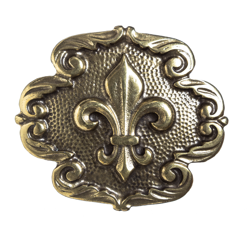 [B1205-2] Schließe „Roi“ – Lilien-Schnalle im französischen Stil für 4 cm Gürtel