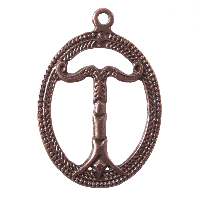 Irminsul Anhänger kupferfarben – Germanisches Weltsäulen-Symbol aus Zamak 