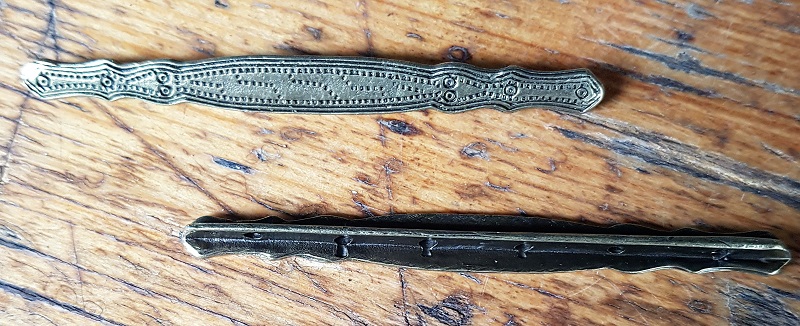 [KV4-1] Wikinger Stab-Kettenverteiler-Paar 'BIRKA', messingfarben