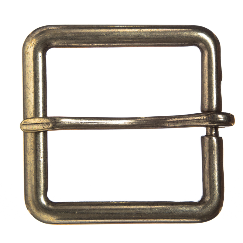 [B622-2] Messingfarbene Dornschließe „Sander“ – schlichte Gürtelschnalle aus Zamak für 4 cm Gürtel