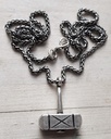 Halskette Schmiede-Mjölnir, silberfarbener Thor-Hammer