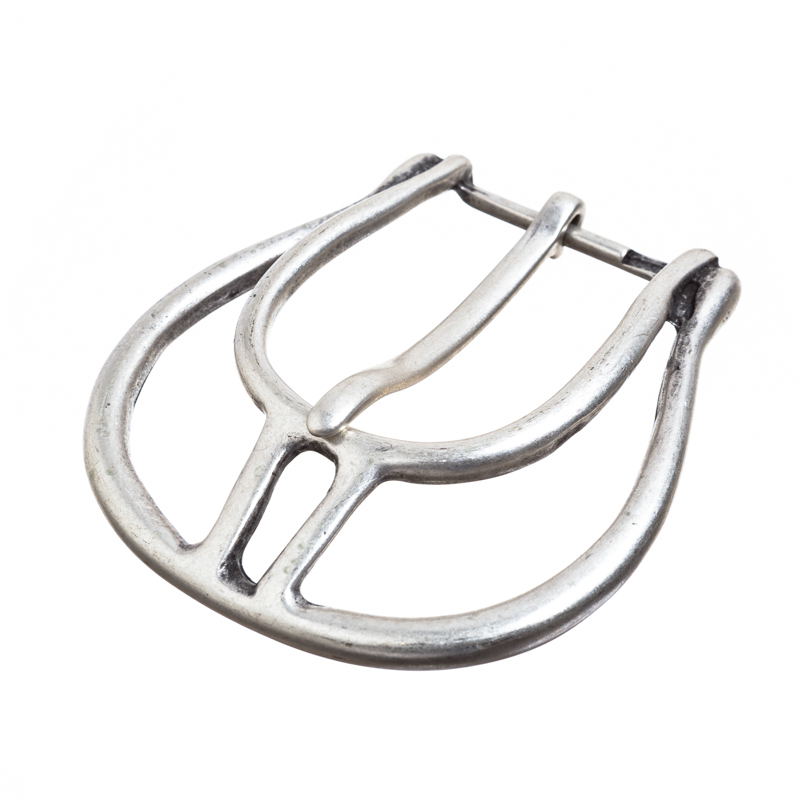 Gürtelschließe „Olaf“ – Große silberfarbene Mittelalter-Schnalle für 4 cm breite Riemen