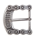 STP Blaylock – Silberfarbene 4 cm Gürtelschließe aus Zamak im Steampunk-Design