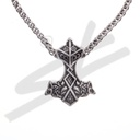 Halskette Thor-Hammer , silberfarben