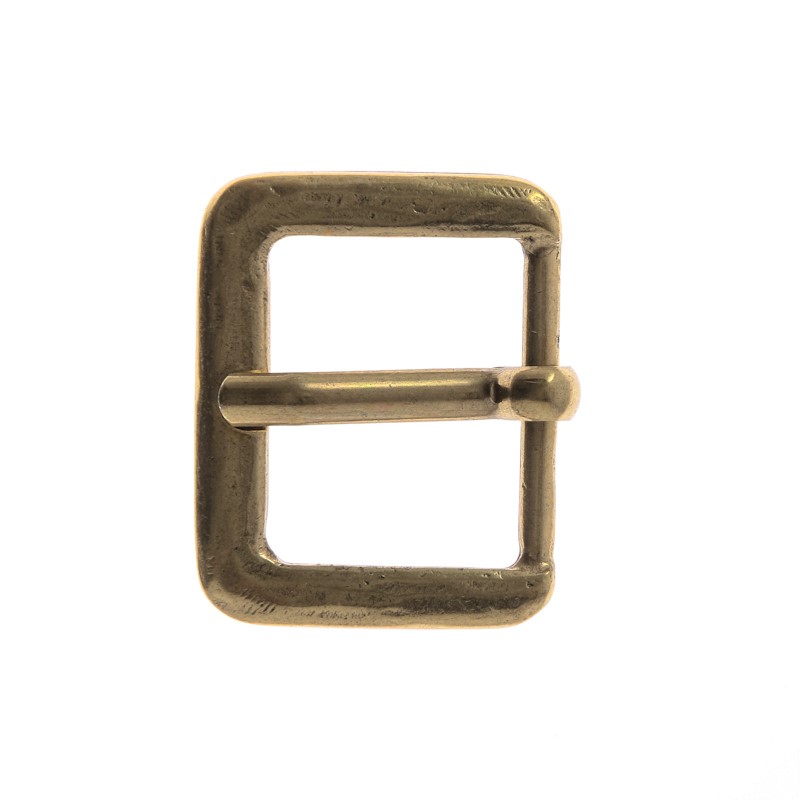 Mittelalter-Schließe Antik 3 messingfarben – Dornschließe für 3 cm Gürtelriemen aus Zamak