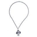 Halskette „Nordischer Drache“ – Silberfarbener Drachenanhänger an schwerer Gliederkette